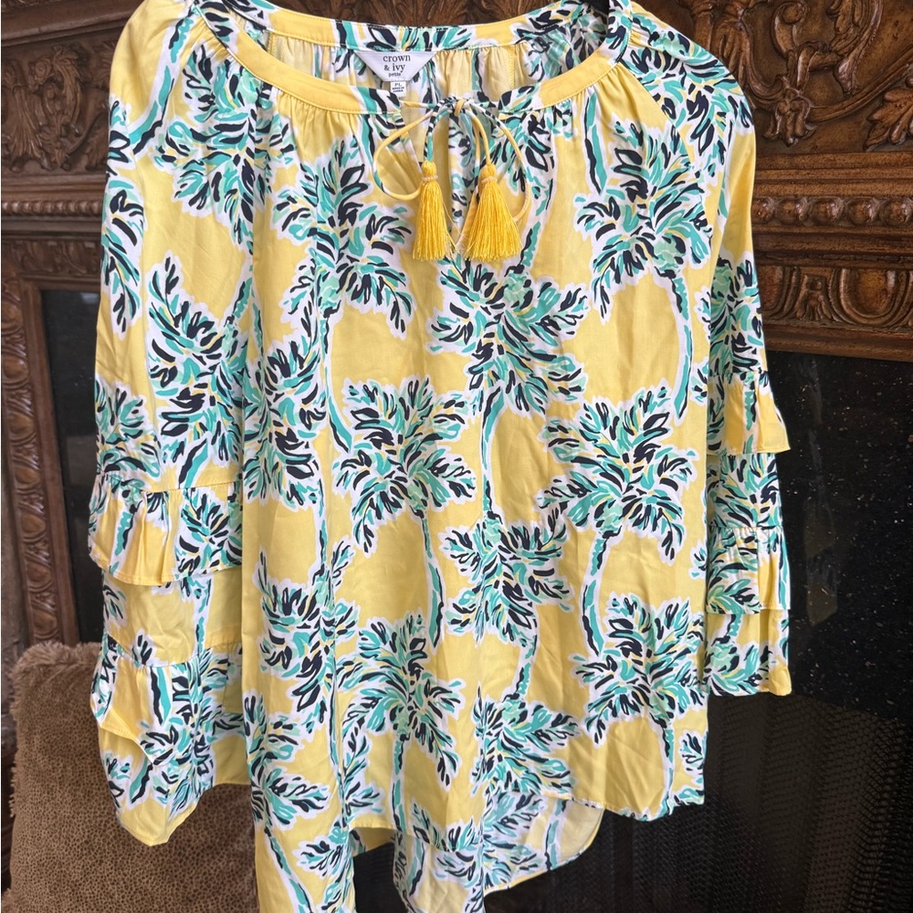 Crown & Ivy yellow Cayo CoCo Signature top